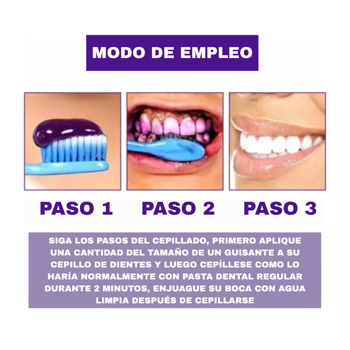Blanqueador Dental Morada v34